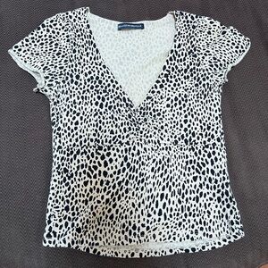 Brandy Melville animal print crop top